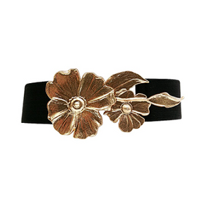 Flower Buckle Stretch Belt
