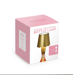 LED Touchable Gold Scalloped Lampshade with Bottle Stopper in Gift Box