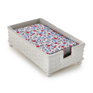 Ceramic Basketweave Guest Caddy
