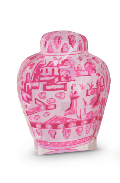10" Pink Chinoiserie Container Acrylic Cut Outs