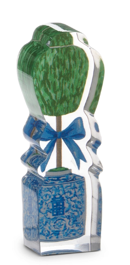 7" Boxwood Ginger Jar Topiary Acrylic Cut Out