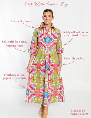 House of MBR Surcie Blythe Empire Dress Long