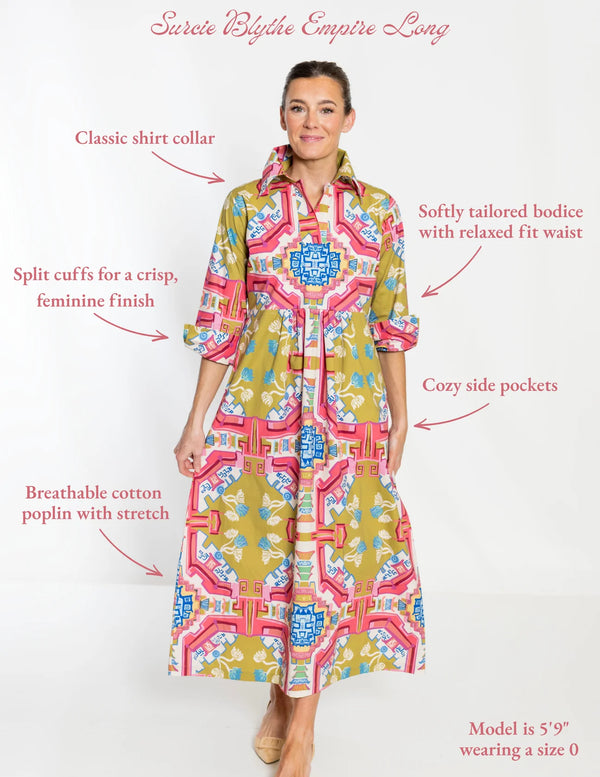 House of MBR Surcie Blythe Empire Dress Long