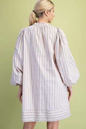 Mixed Stripe Print Mini Dress