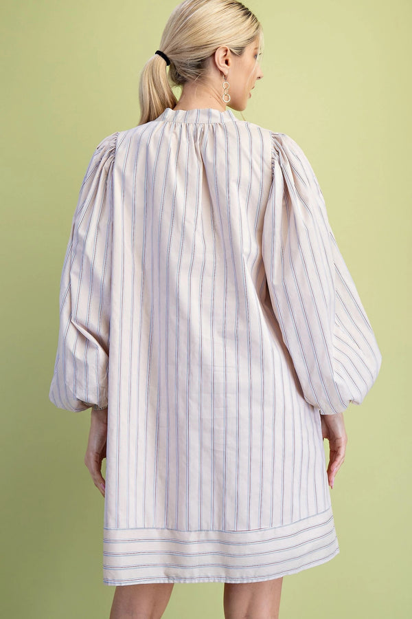 Mixed Stripe Print Mini Dress
