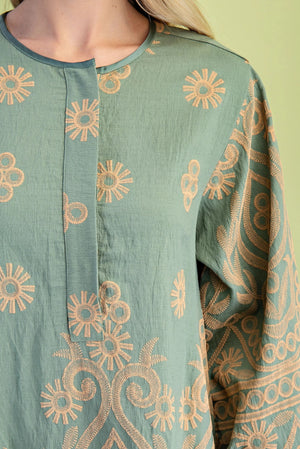 Textured Print Mini Dress