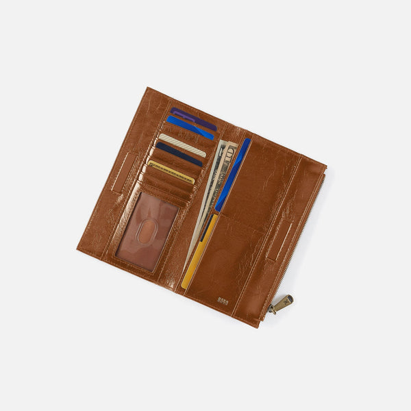 Jill Large Bifold Wallet In Polished Leather