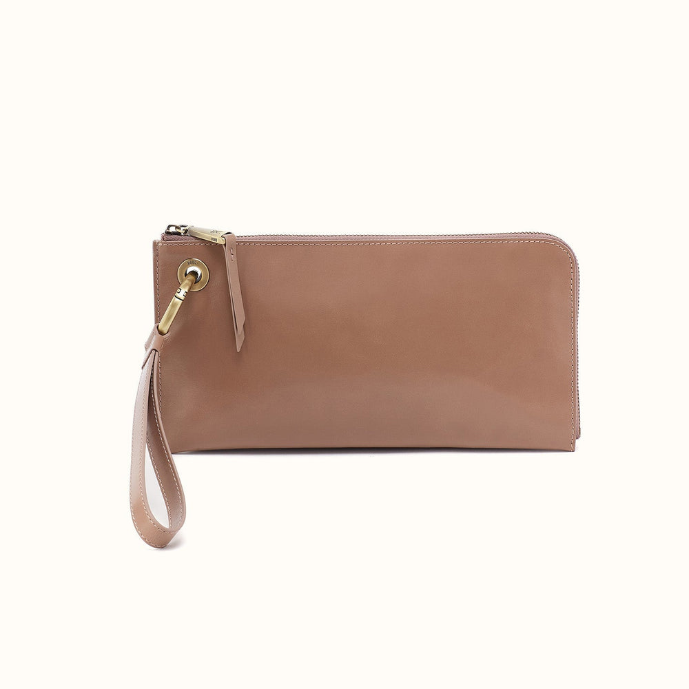 Jett Wristlet In Polished Leather