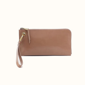 Jett Wristlet In Polished Leather