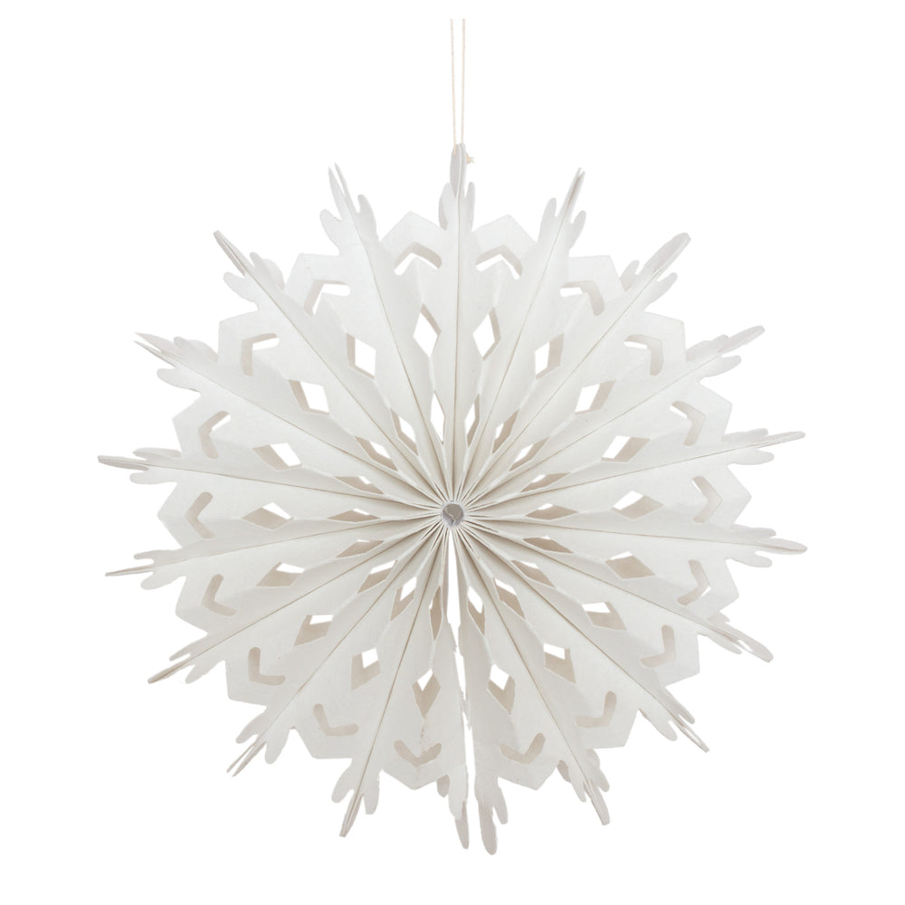 Felted Snowflake Ornament White