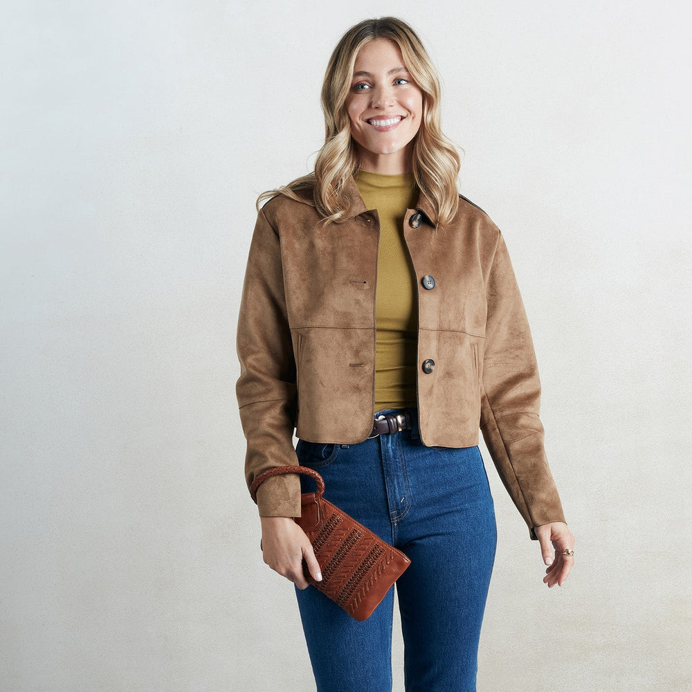 Sable Wristlet In Washed Leather