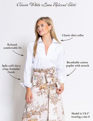 House of MBR Classic White Lana Relaxed Shirt