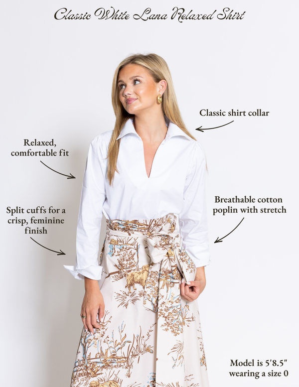 House of MBR Classic White Lana Relaxed Shirt