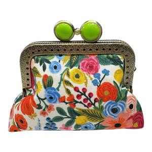 Kiki & Syds Mini Clutch Coin Purse Petite Garden Party Cream
