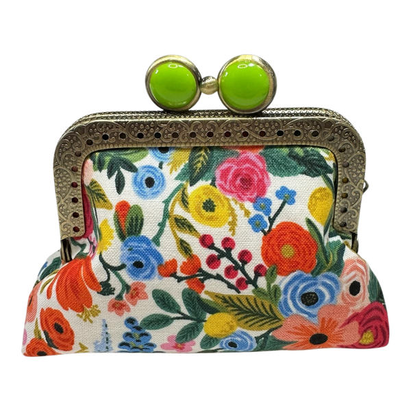 Kiki & Syds Mini Clutch Coin Purse Petite Garden Party Cream