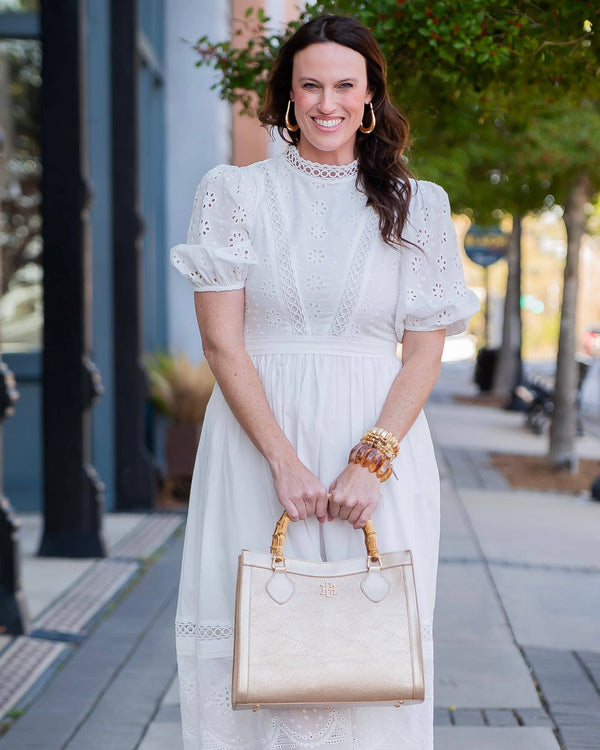 Palmer Tote Woven Gold