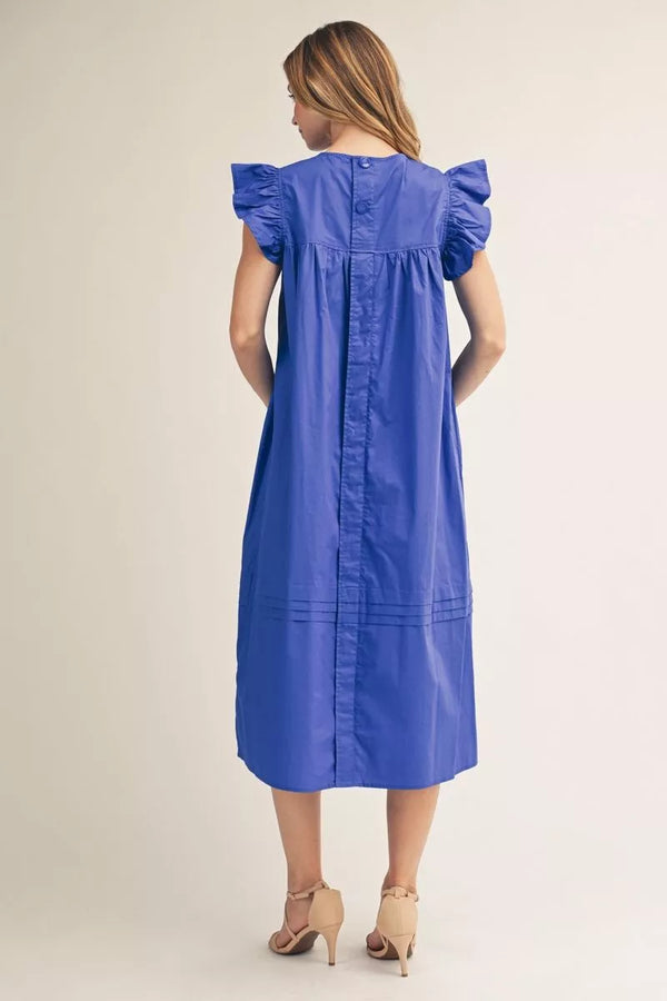 Solid Midi Dress