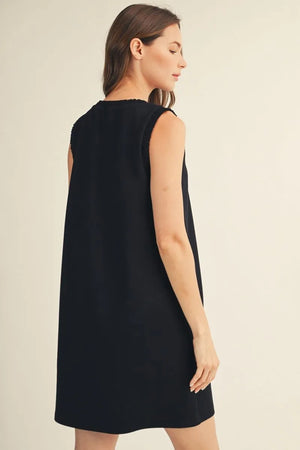 Smocking Edge Shift Dress