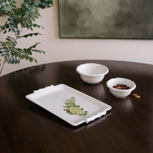 VIDA Bamboo Md Rectangular Tray (White)