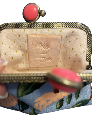 Kiki & Syds Mini Clutch Coin Purse - Herb Garden in Mint