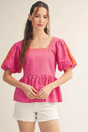 Peplum Wide Top