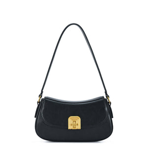 Arch Buckle Twist Lock Shoulder Bag