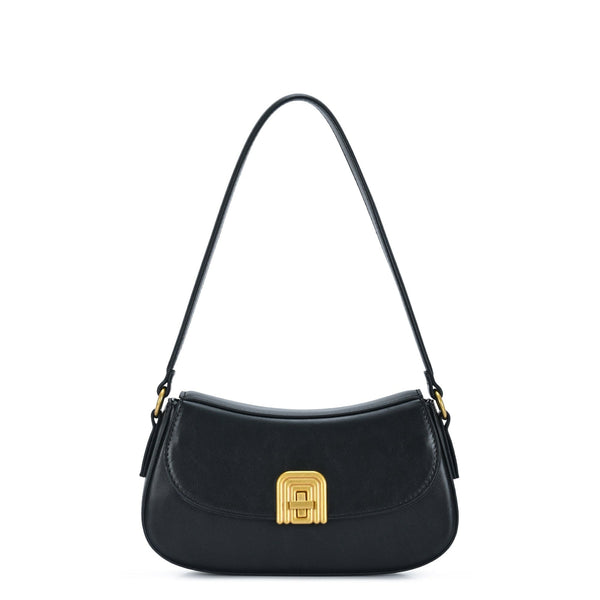Arch Buckle Twist Lock Shoulder Bag