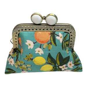 Kiki & Syds Mini Clutch Coin Purse - Citrus Teal