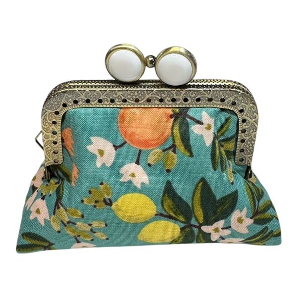 Kiki & Syds Mini Clutch Coin Purse - Citrus Teal