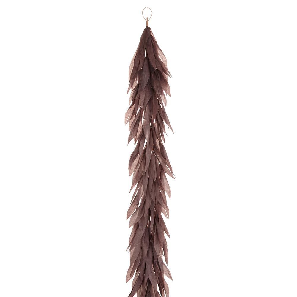Plum Brown Faux Corn Husk Garland