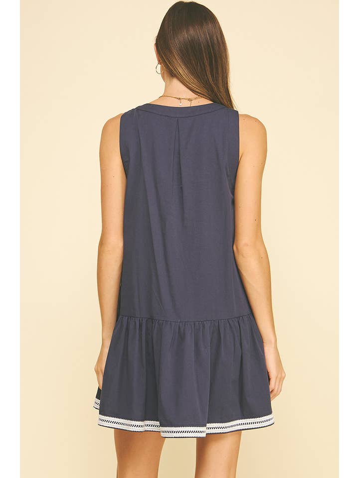 Embroidered Mini Dress