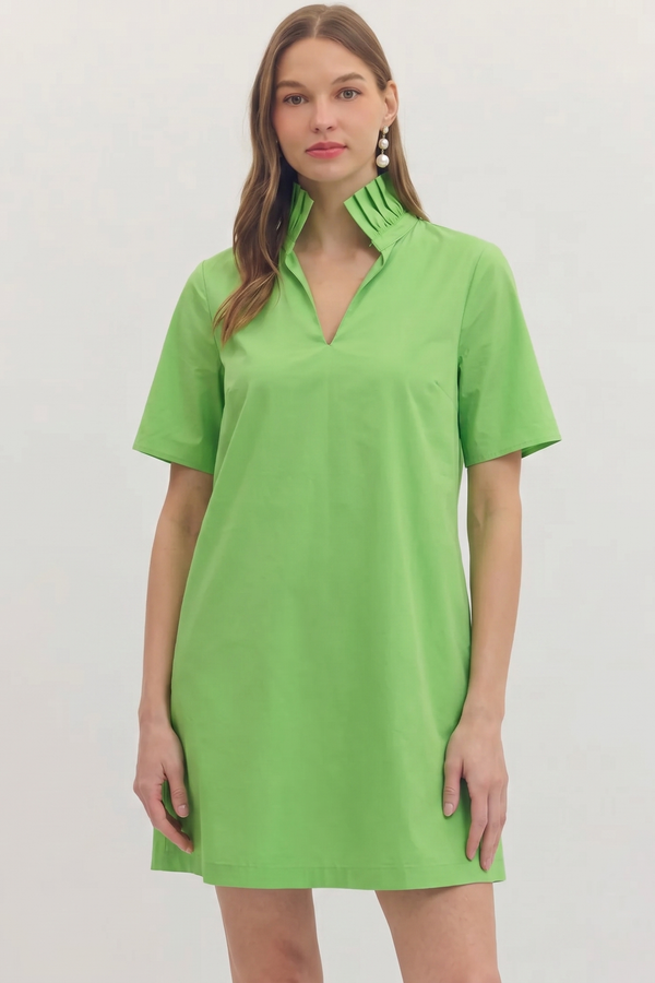 Olivia Green Apple Mini Dress
