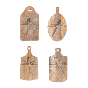 Mango Wood Board w Knife