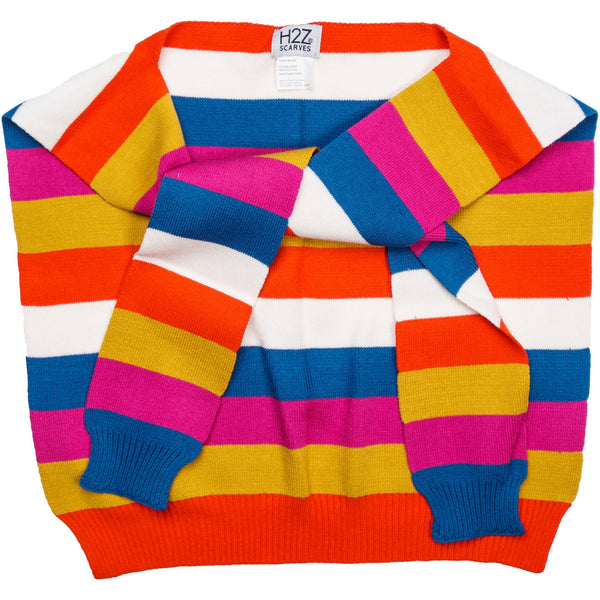 Sorbet Stripes - 17" x 41" Faux Sweater Scarf