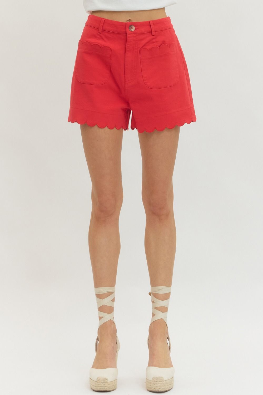 Scallop Trim Shorts