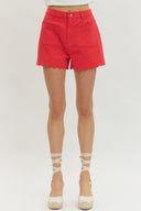 Scallop Trim Shorts