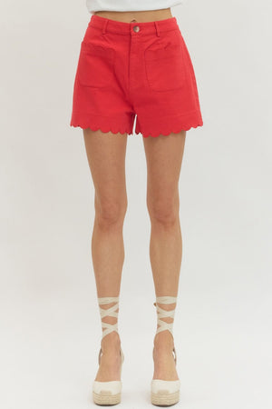 Scallop Trim Shorts