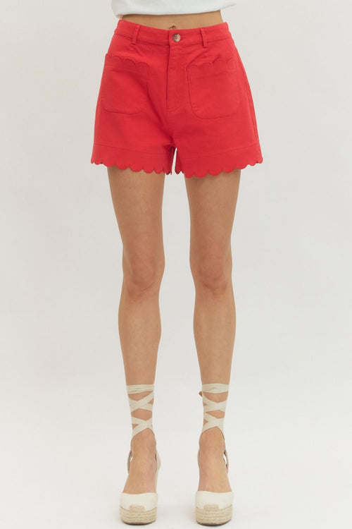 Scallop Trim Shorts