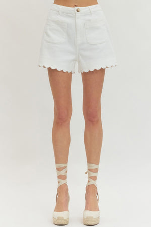Scallop Trim Shorts