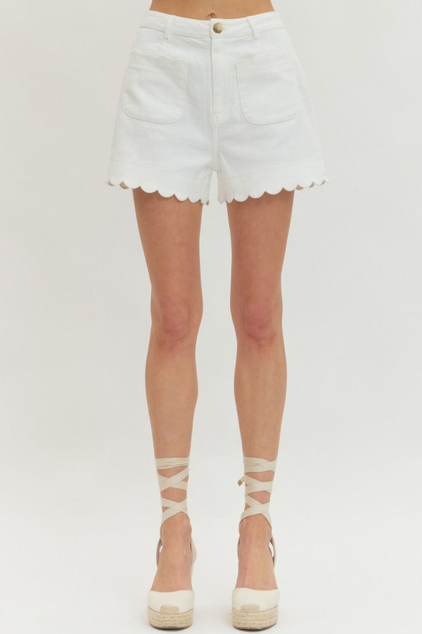 Scallop Trim Shorts