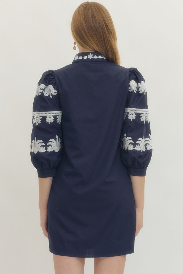 Puff Sleeve Midi Dress