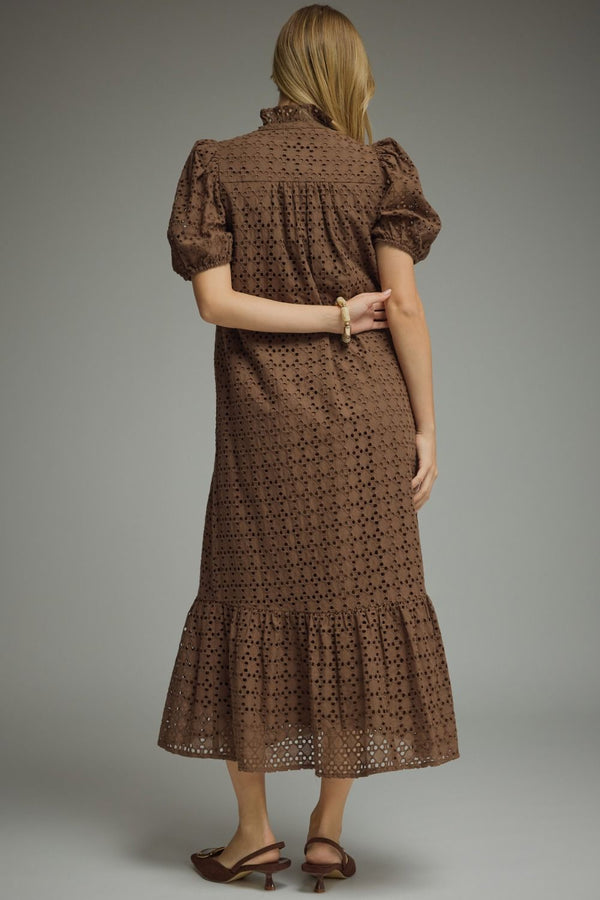 Eyelet Midi Dress