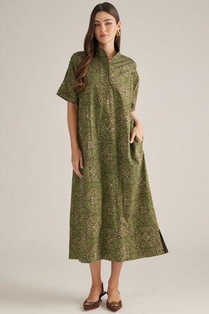 Olive Bandana Midi Dress