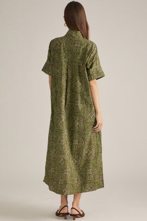 Olive Bandana Midi Dress