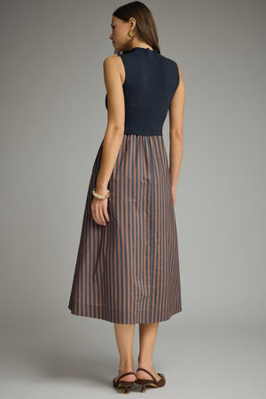 Mock Neck Sweater Midi Dress