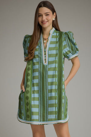 Dot & Stripe Mini Dress