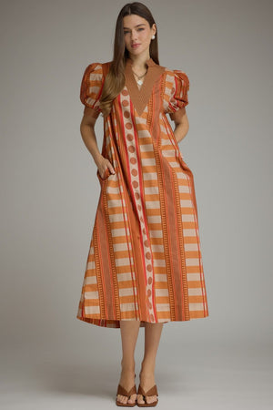 Dot & Stripe Midi Dress