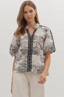 Toile Print Top