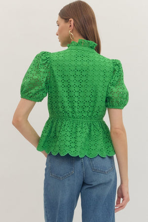 Solid Eyelet Top