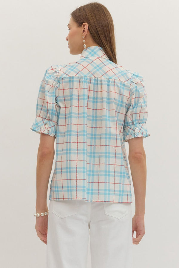 Patriotic Plaid Top